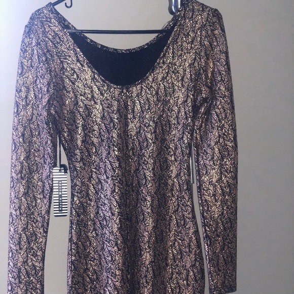 Haute Monde Gold Sequin Mini Dress - Picture 3 of 5